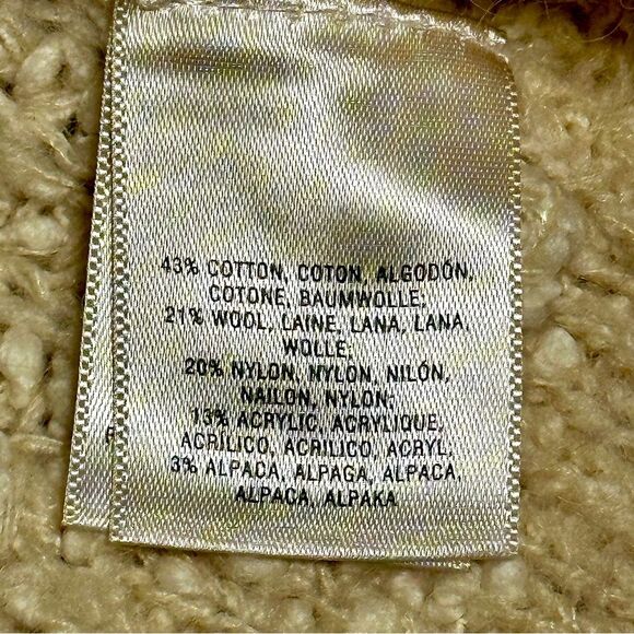 Anthropologie Moth Textured Asymmetric Sweater with a touch of Alpaca Sz XS - Picture 5 of 7